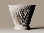 Kosa Suehiro, tapered planter with matching drip tray