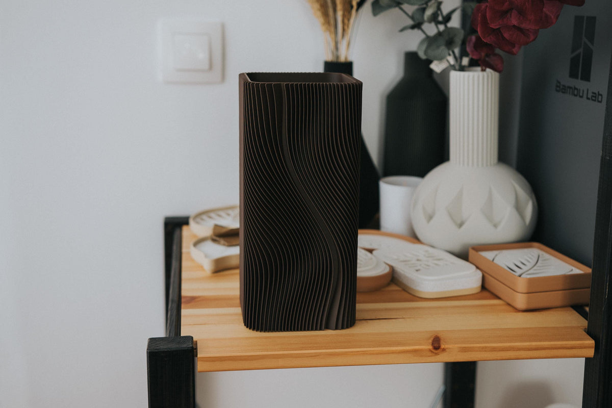 Ma Ribbed Vase Series, 3D printed in PLA, view 8 of 10