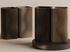 Ma Ribbed Vase Series, 3D printed in PLA