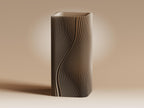 Ma Ribbed Vase Series, 3D printed in PLA, view 2 of 10