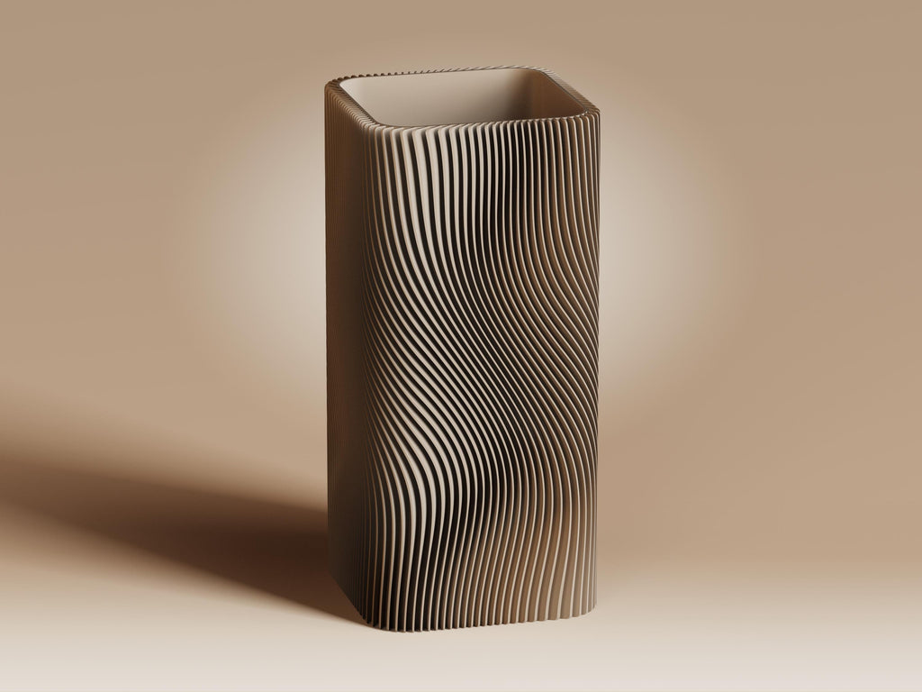 Ma Ribbed Vase Series, 3D printed in PLA, view 5 of 10