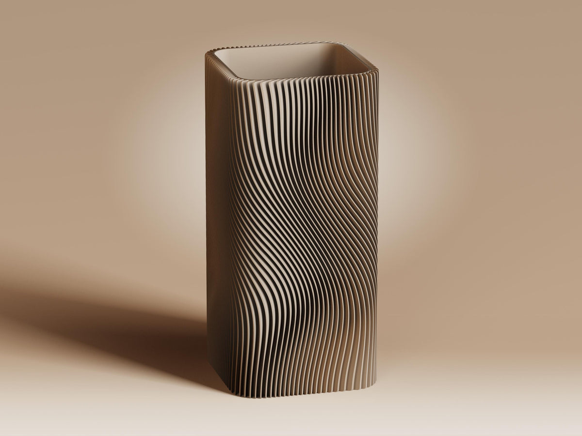 Ma Ribbed Vase Series, 3D printed in PLA, view 5 of 10