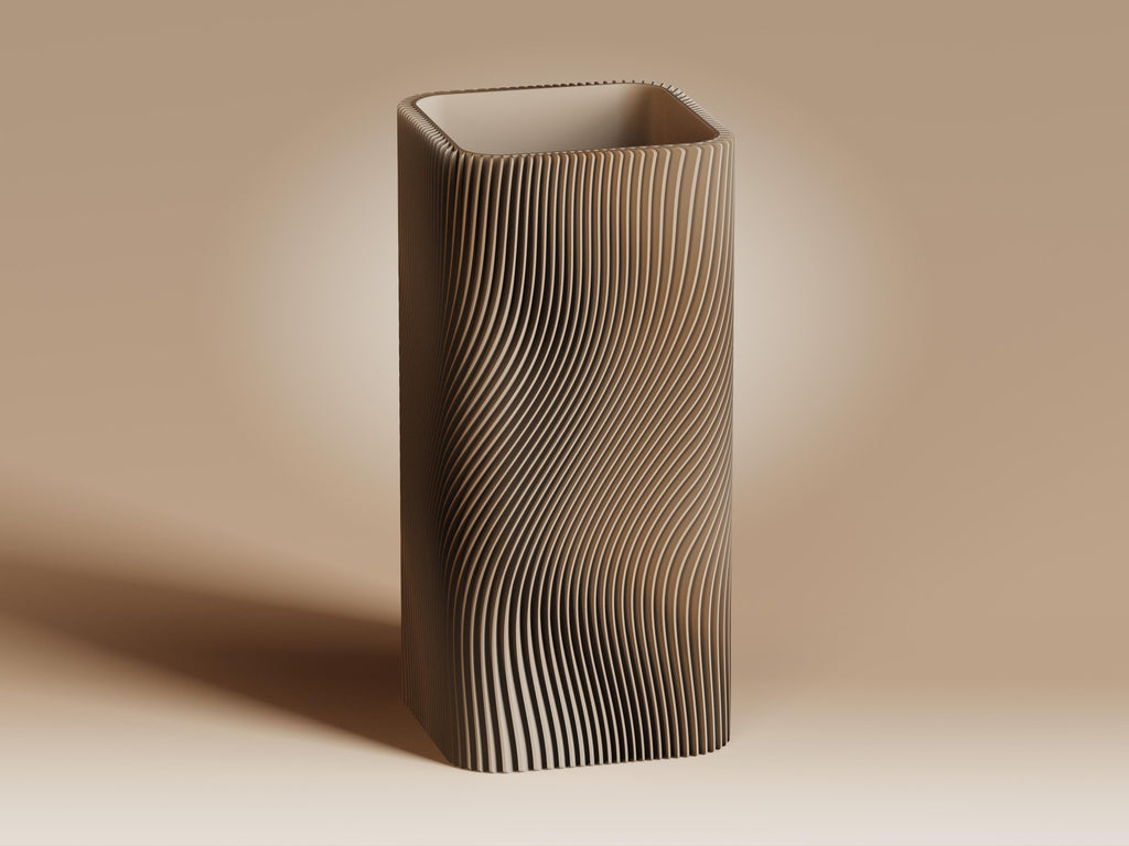 Ma Ribbed Vase Series, 3D printed in PLA, view 4 of 10