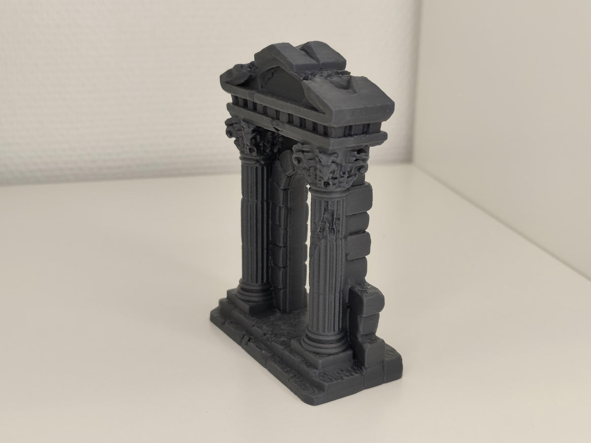 Ancient Temple Portal Ruins Fish Hide, 3D printed in PETG, view 3 of 6
