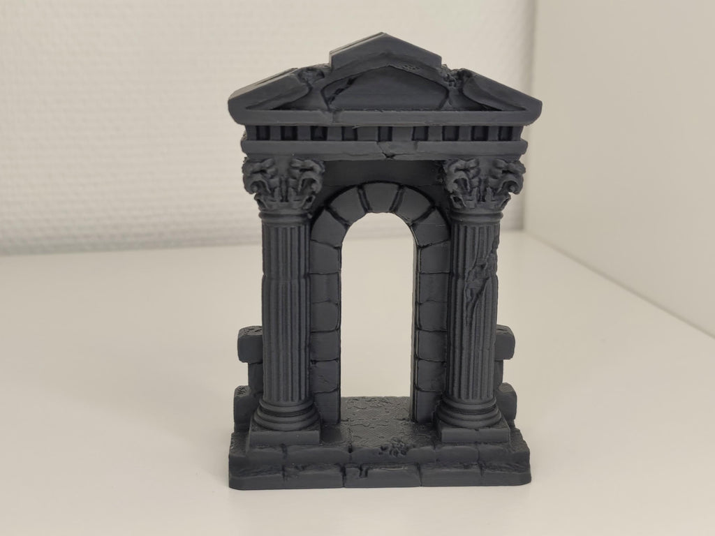 Ancient Temple Portal Ruins Fish Hide, 3D printed in PETG, view 6 of 6