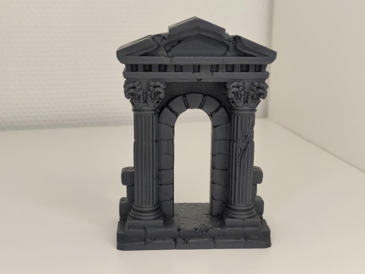 Ancient Temple Portal Ruins Fish Hide, 3D printed in PETG, view 6 of 6
