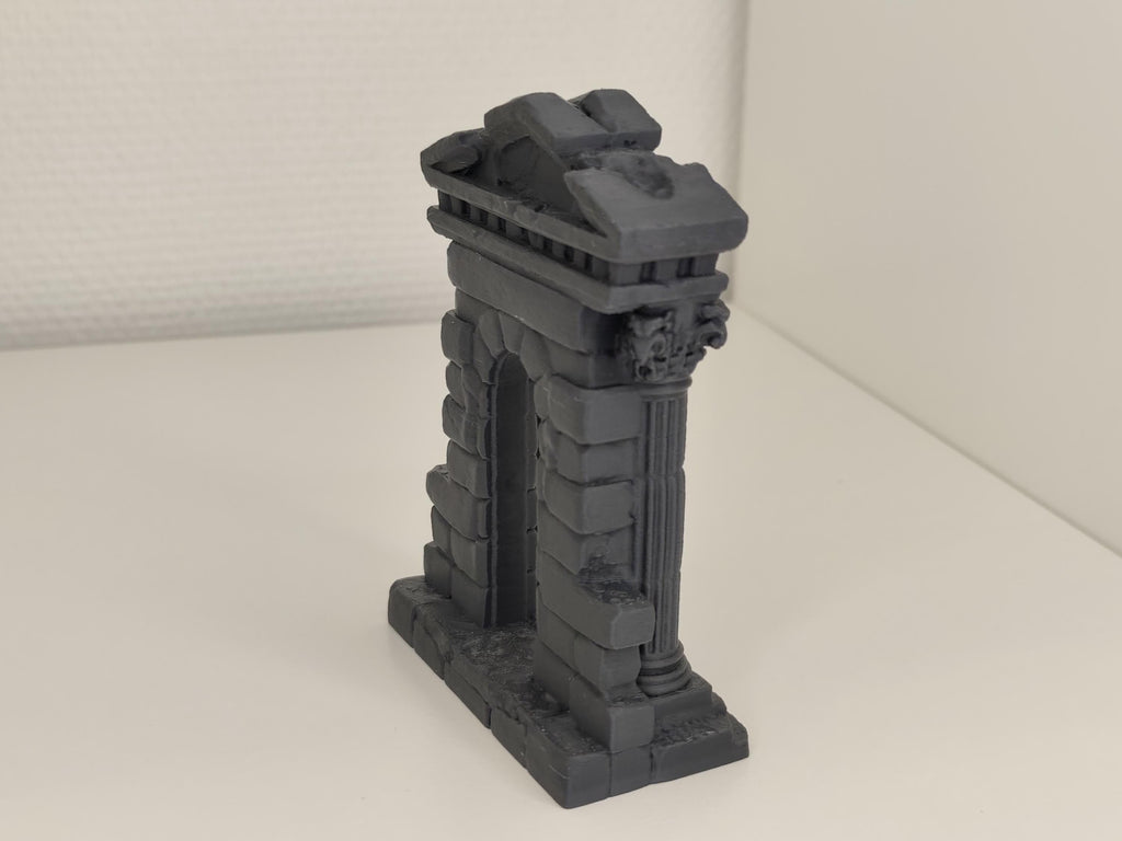 Ancient Temple Portal Ruins Fish Hide, 3D printed in PETG, view 4 of 6