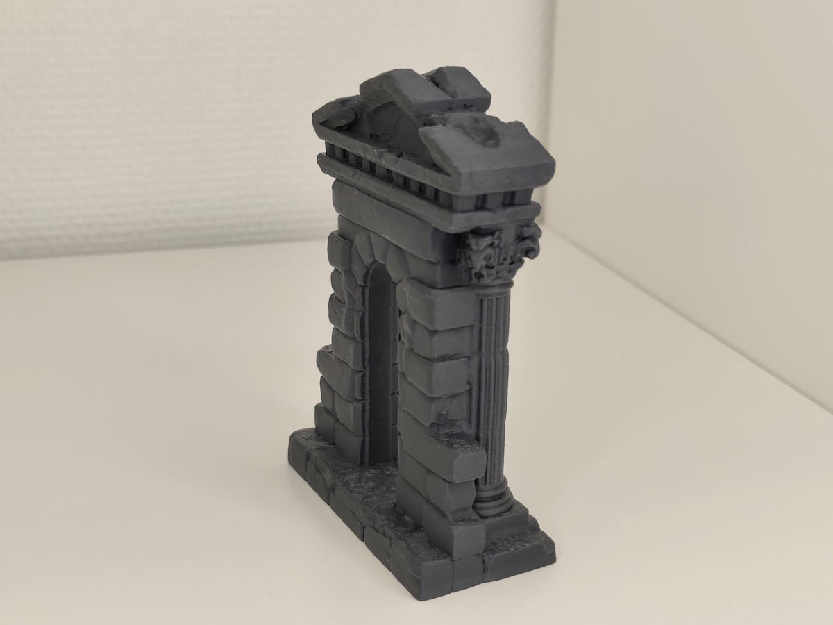 Ancient Temple Portal Ruins Fish Hide, 3D printed in PETG, view 4 of 6