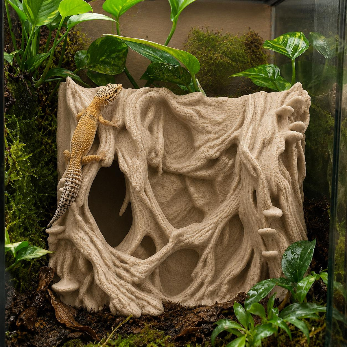 Magic Forest 3D Background, 3D printed in PETG, for terrariums, vivariums and aquariums Main image