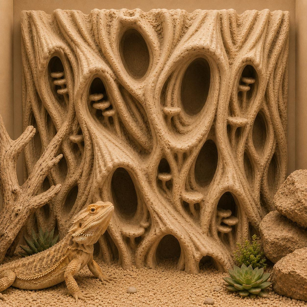 Magic Mushroom Forest 3D Background, 3D printed in PETG, for terrariums, vivariums and aquariums