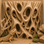 Magic Mushroom Forest 3D Background, 3D printed in PETG, for terrariums, vivariums and aquariums