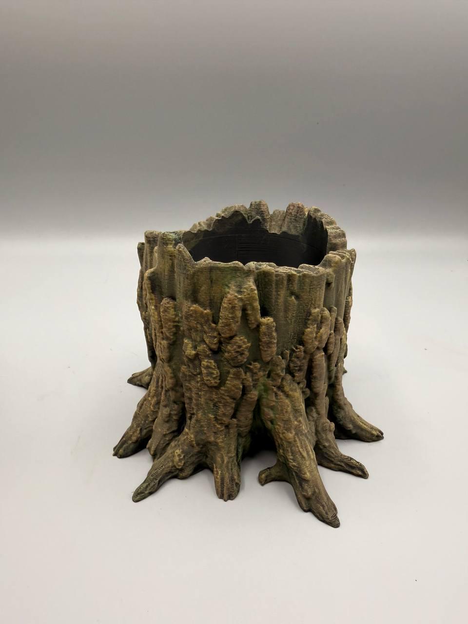 Tree Stump Planter, 3D printed in PETG, view 7 of 7