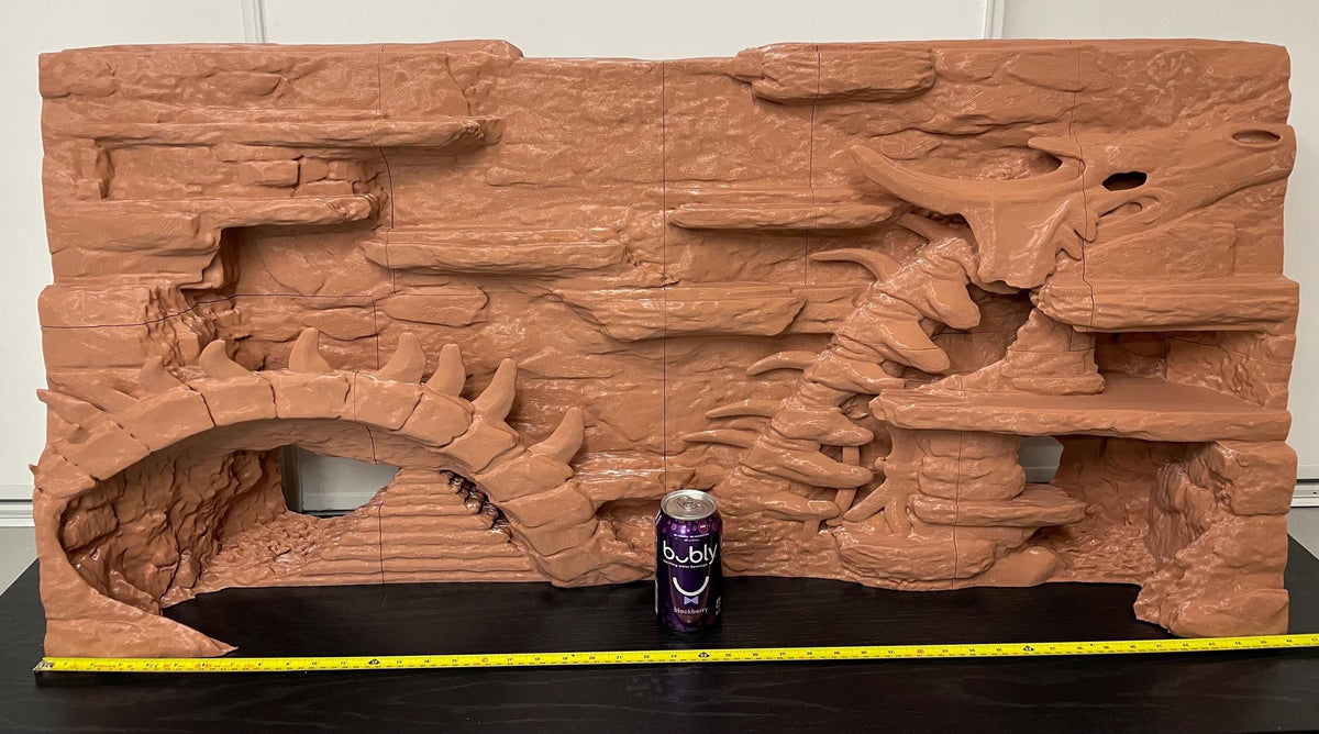 Dragon Fossil 3D Background, 3D printed in PETG, view 3 of 7