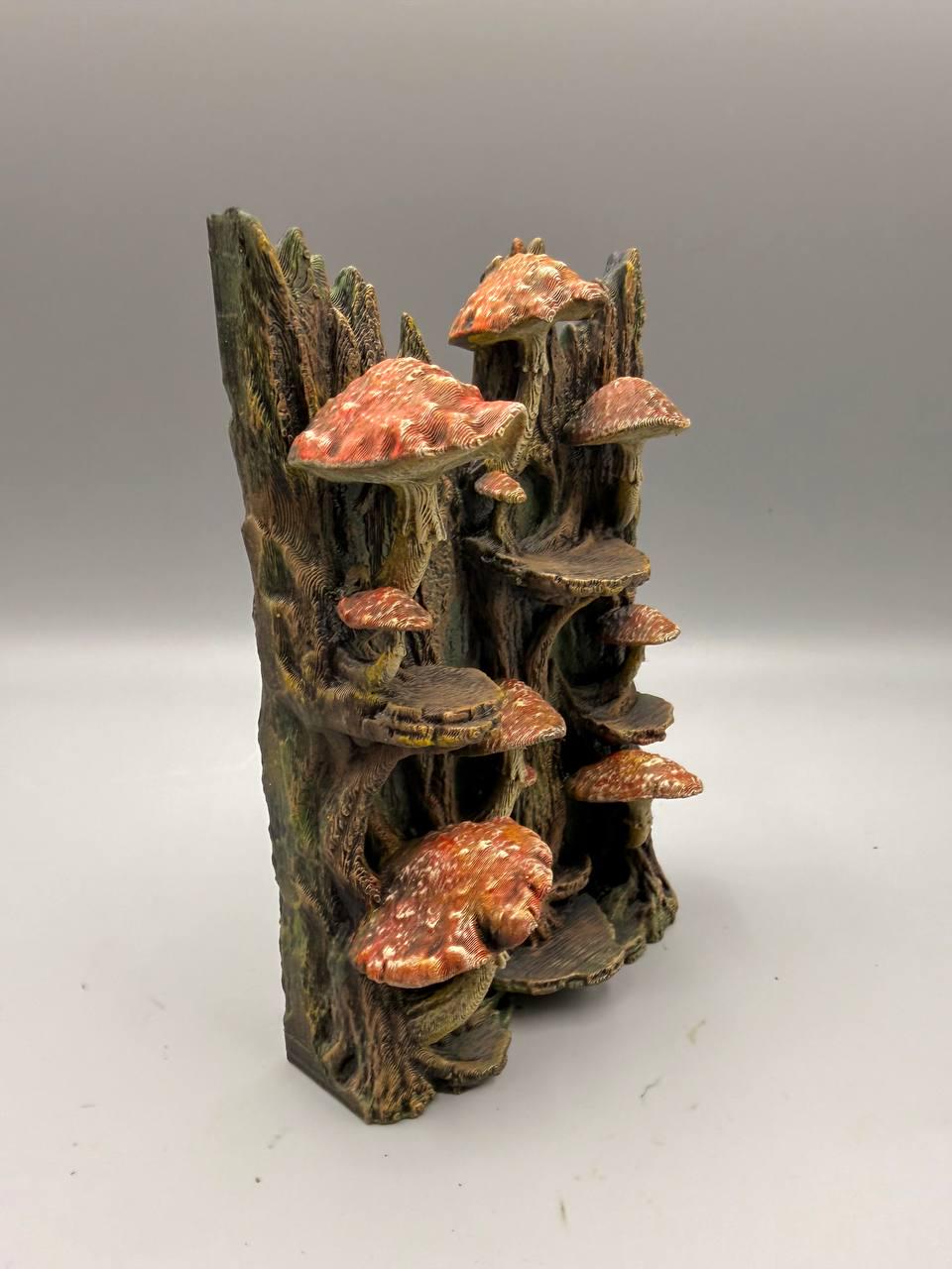 Mushrooms 3D Background, 3D printed in PETG, view 5 of 6