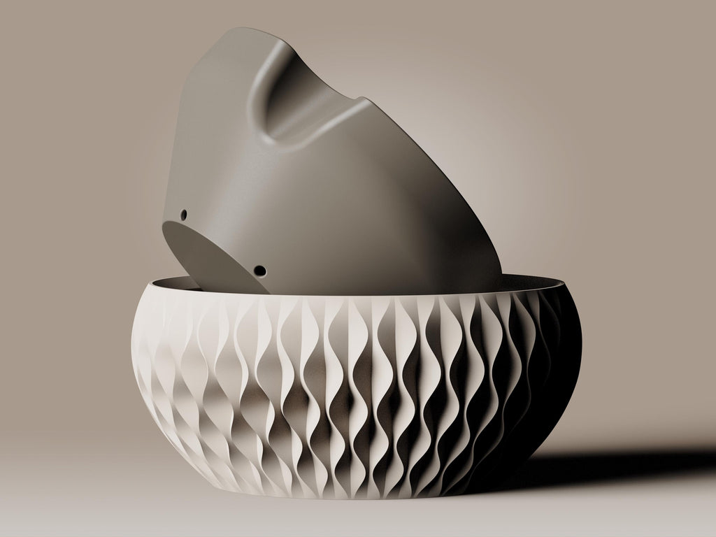 Kosa Hira, wide low self-watering bowl