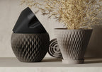 Kosa Sculptural Planters, 3D printed in PLA