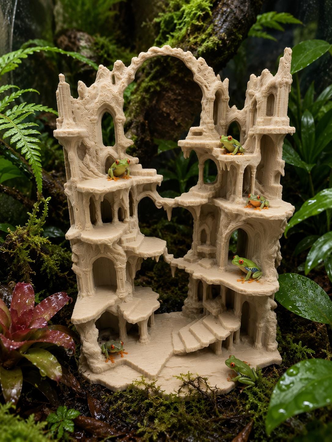 The High Breach 3D Background, 3D printed in PETG, for terrariums, vivariums and aquariums Main image