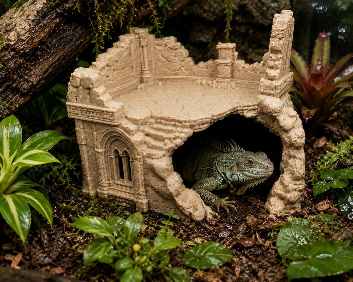 The Breach Hideout, 3D printed in PETG, for reptiles, amphibians and fish