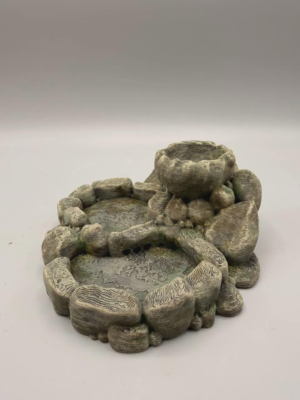 Stone Oasis Water Dish Planter, 3D printed in PETG, view 4 of 8