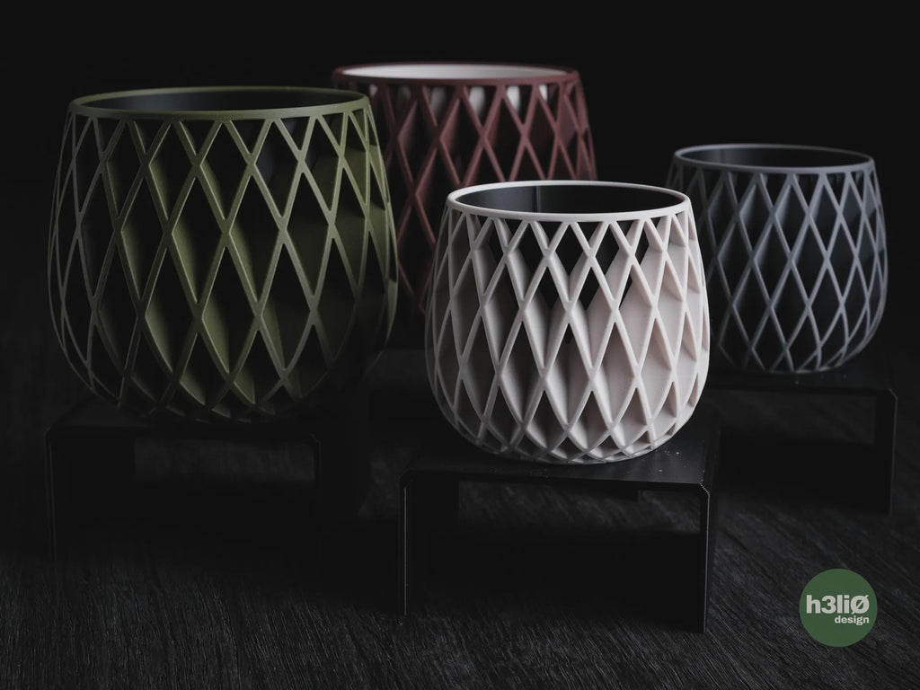 Beja Geometric Planter, 3D printed in PLA, view 13 of 16