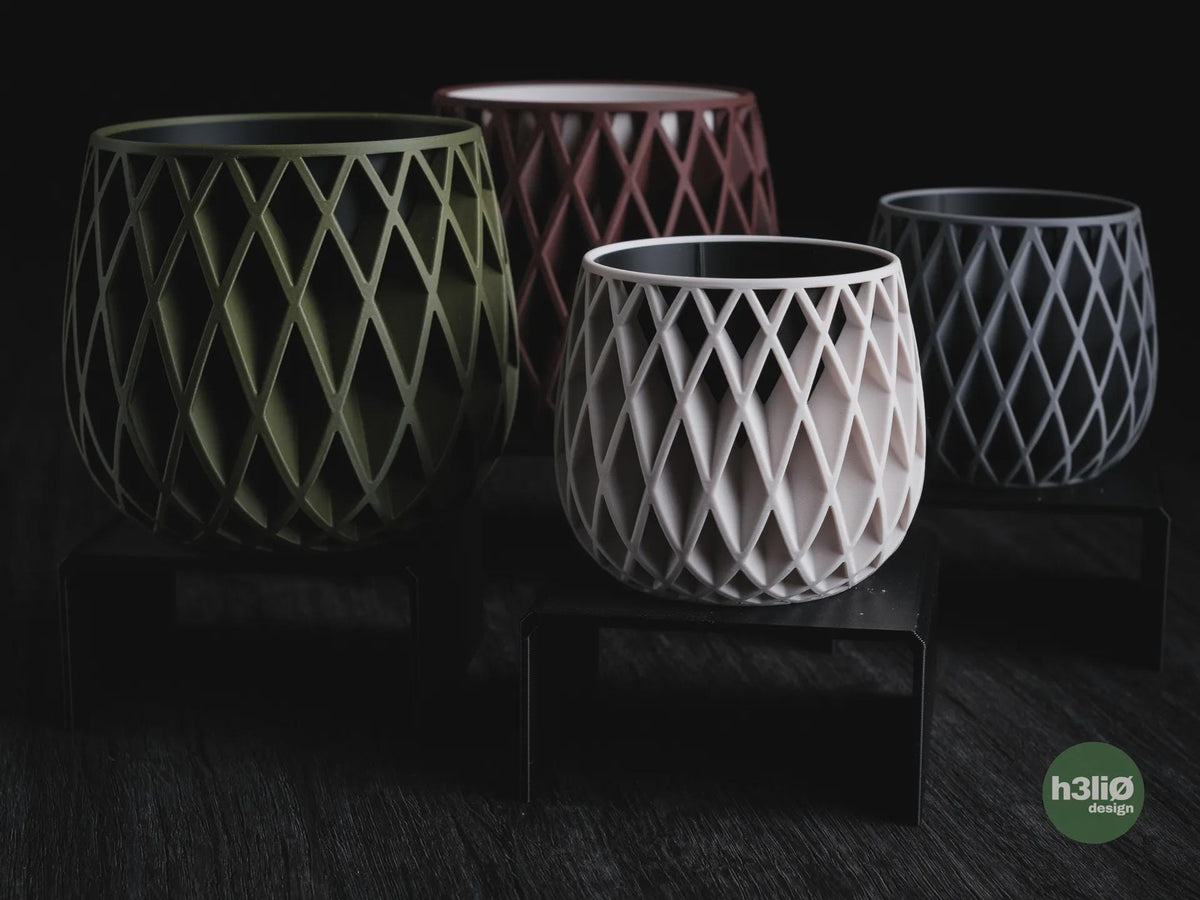 Beja Geometric Planter, 3D printed in PLA, view 13 of 16
