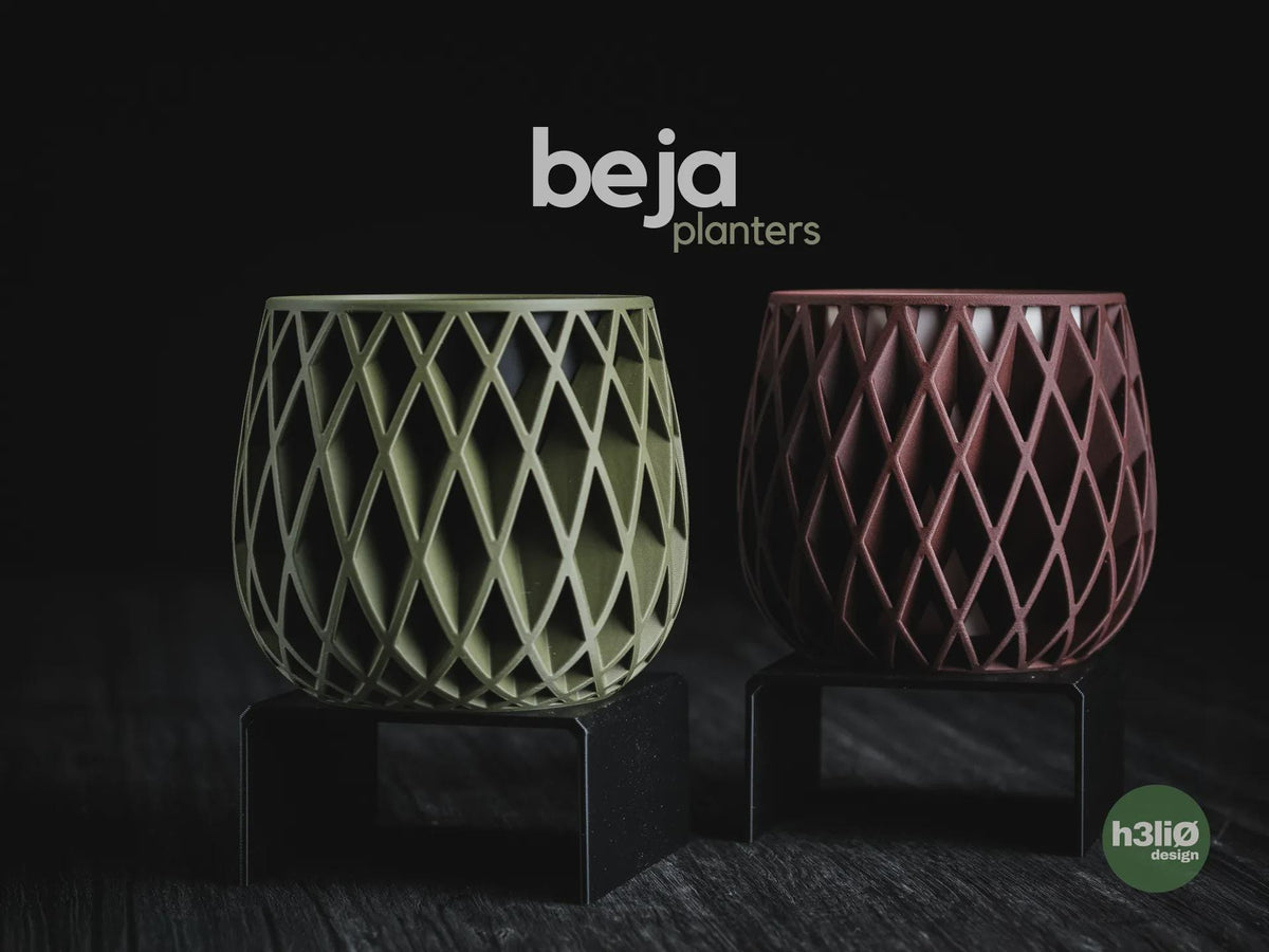 Beja Geometric Planter, 3D printed in PLA Main image