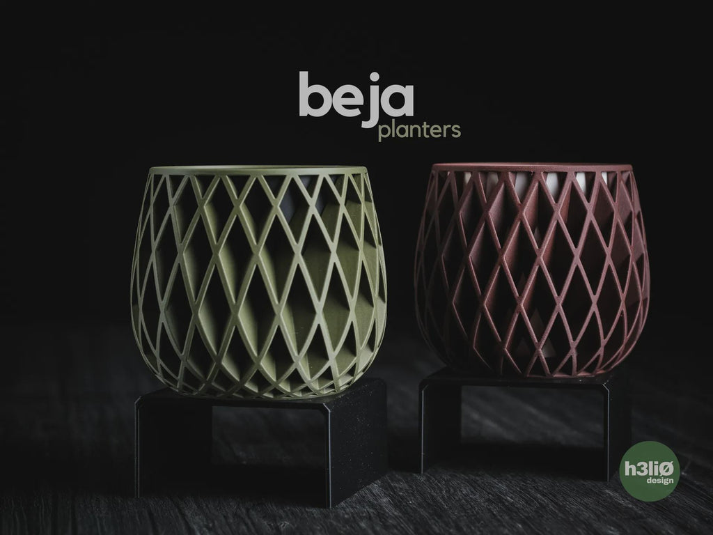 Beja Geometric Planter, 3D printed in PLA