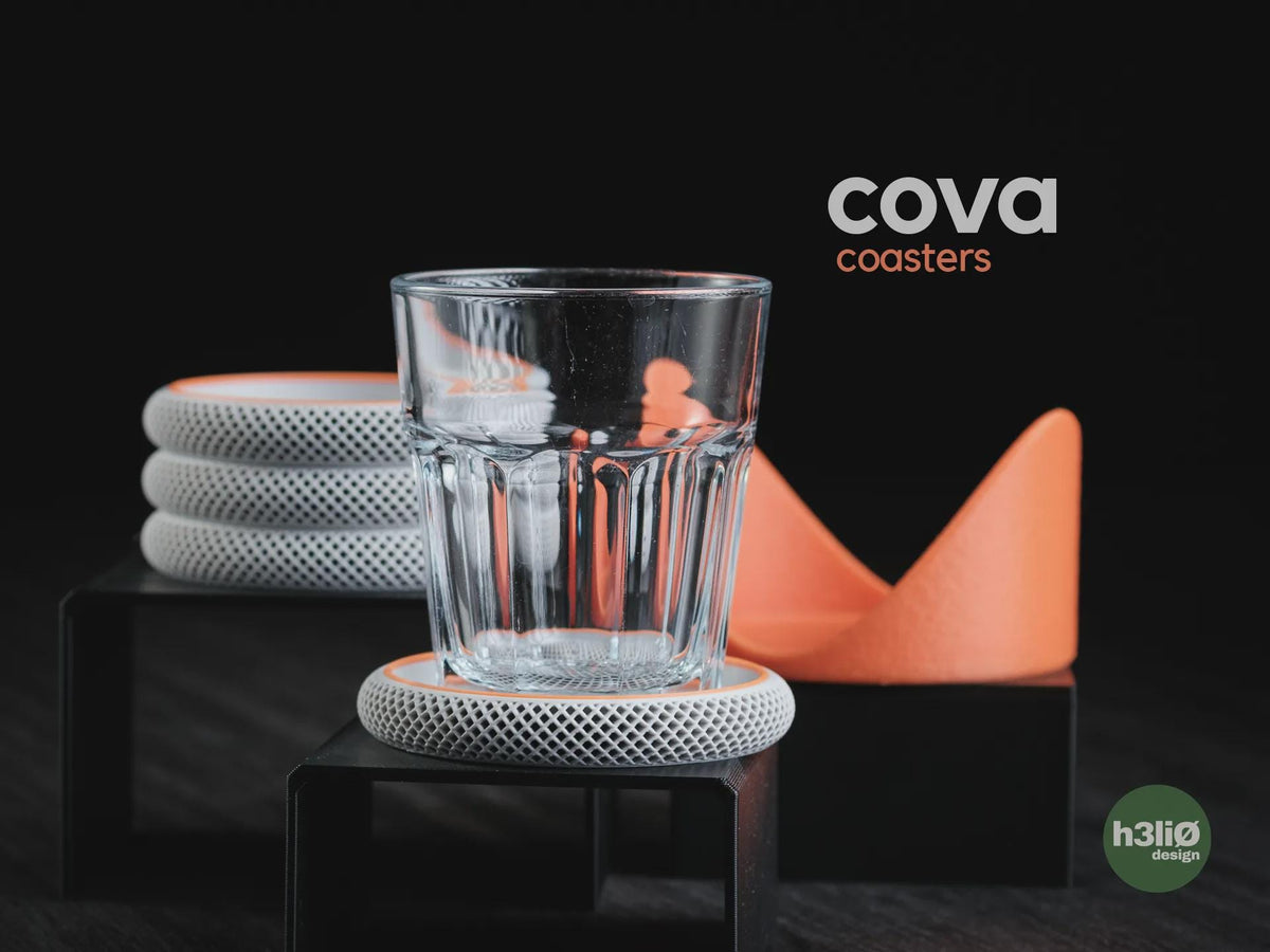Cova Geometric Coaster Set, 3D printed in PLA Main image