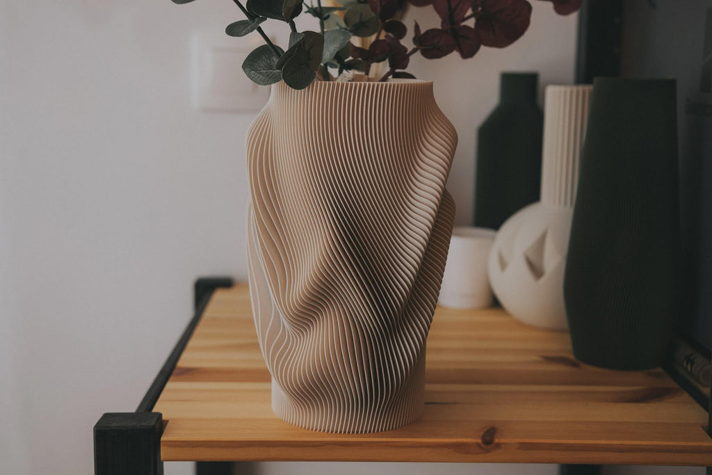Fjord Wave Flower Vase, 3D printed in PLA, view 6 of 15