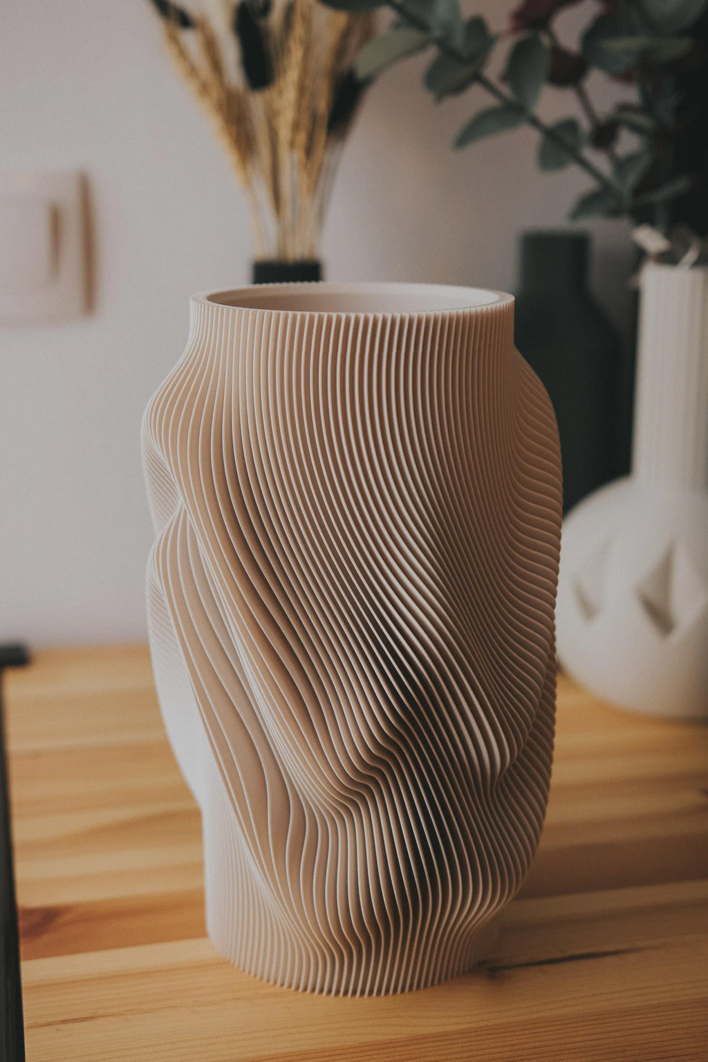 Fjord Wave Flower Vase, 3D printed in PLA, view 8 of 15