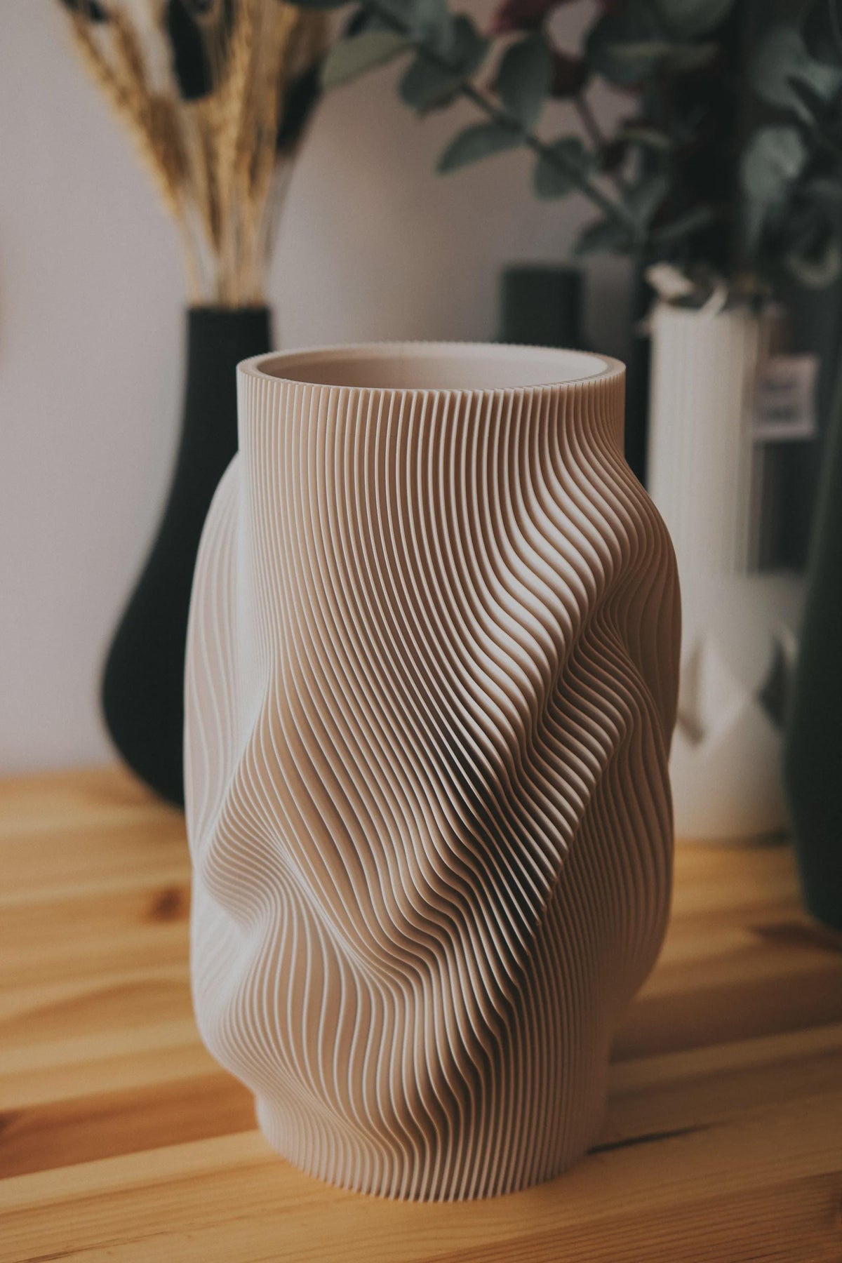 Fjord Wave Flower Vase, 3D printed in PLA, view 5 of 15