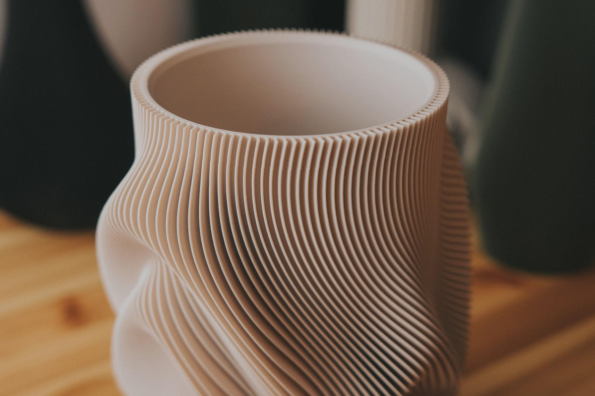 Fjord Wave Flower Vase, 3D printed in PLA, view 15 of 15
