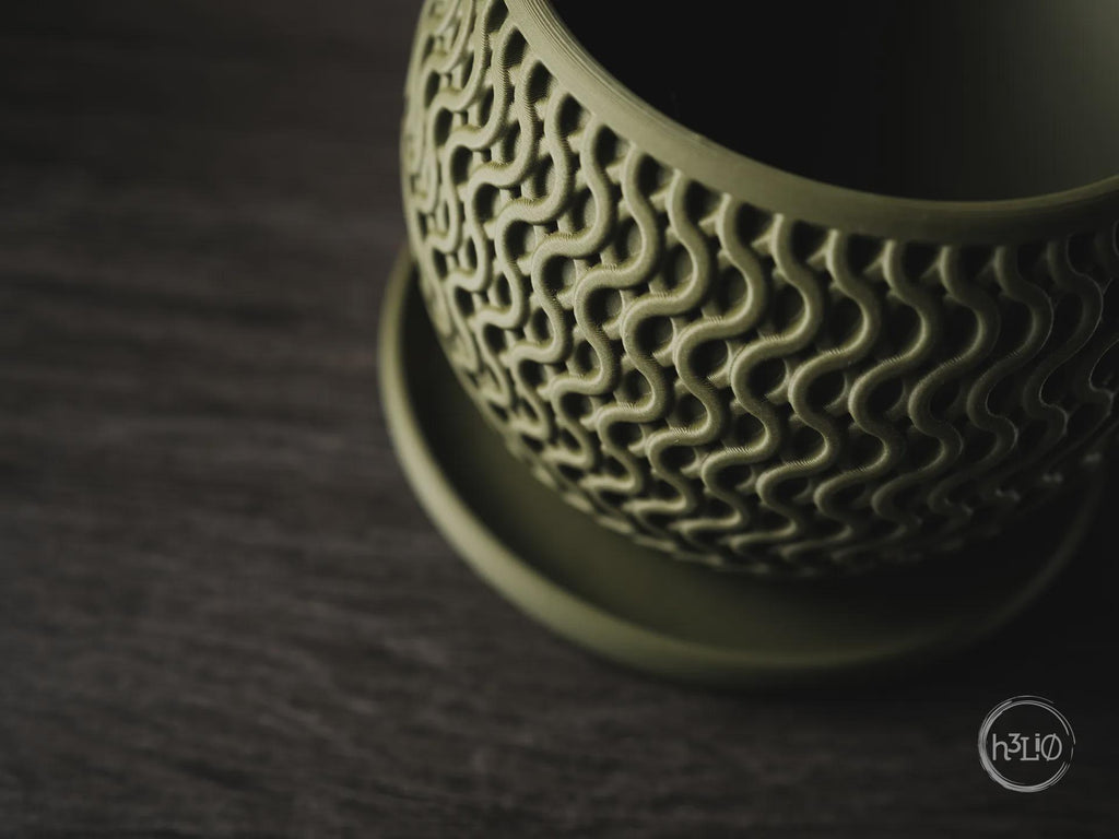 Echo Geometric Planter, 3D printed in PLA, view 3 of 10