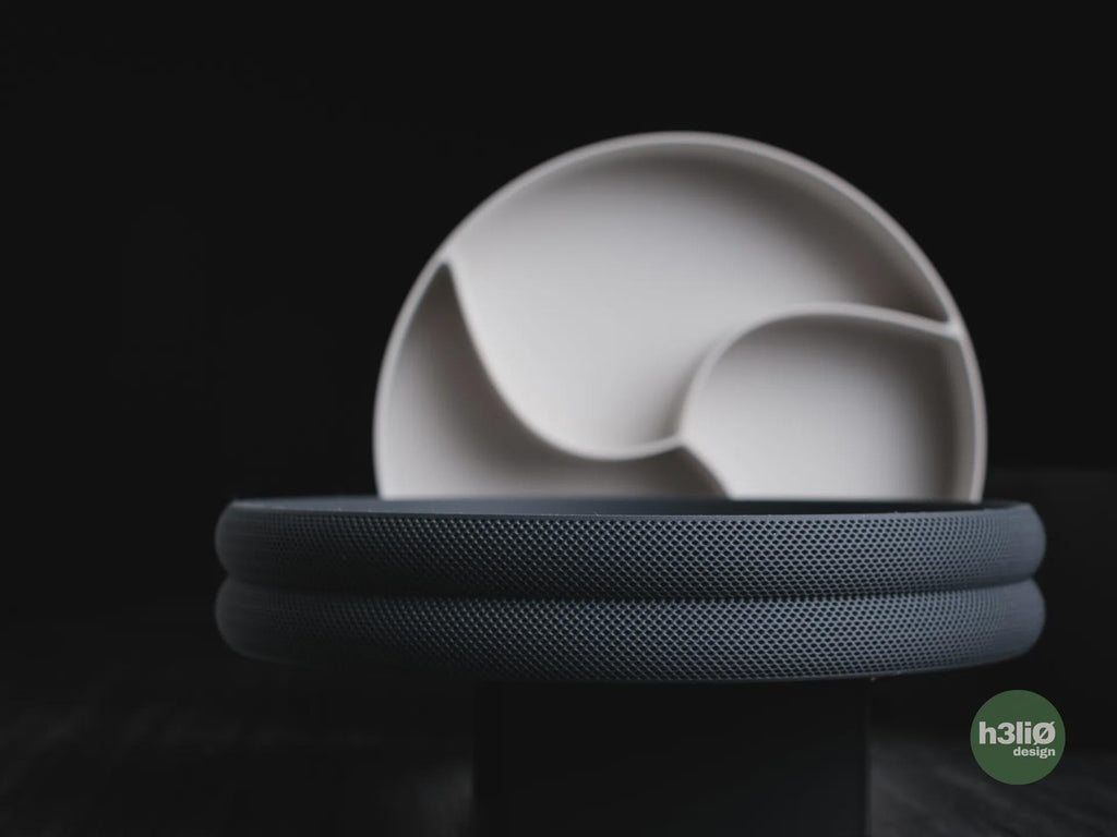 Grid Catch-All Bowl, 3D printed in PLA