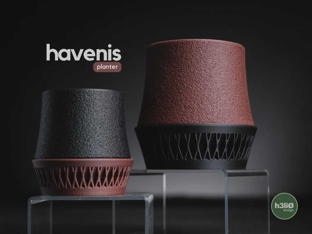Havenis Geometric Planter, 3D printed in PLA