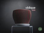 Oblique Geometric Planter, 3D printed in PLA