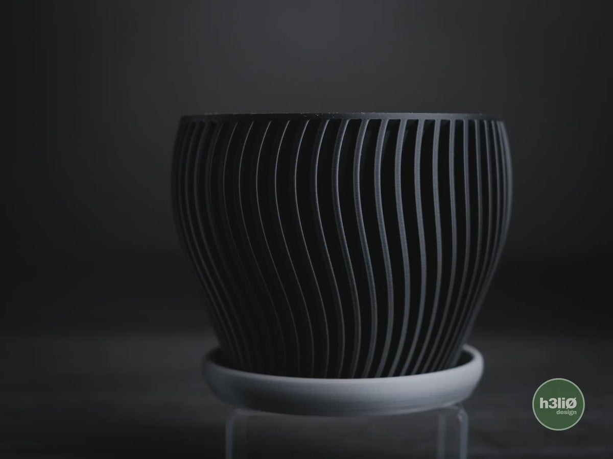 Oblique Geometric Planter, 3D printed in PLA, view 5 of 11