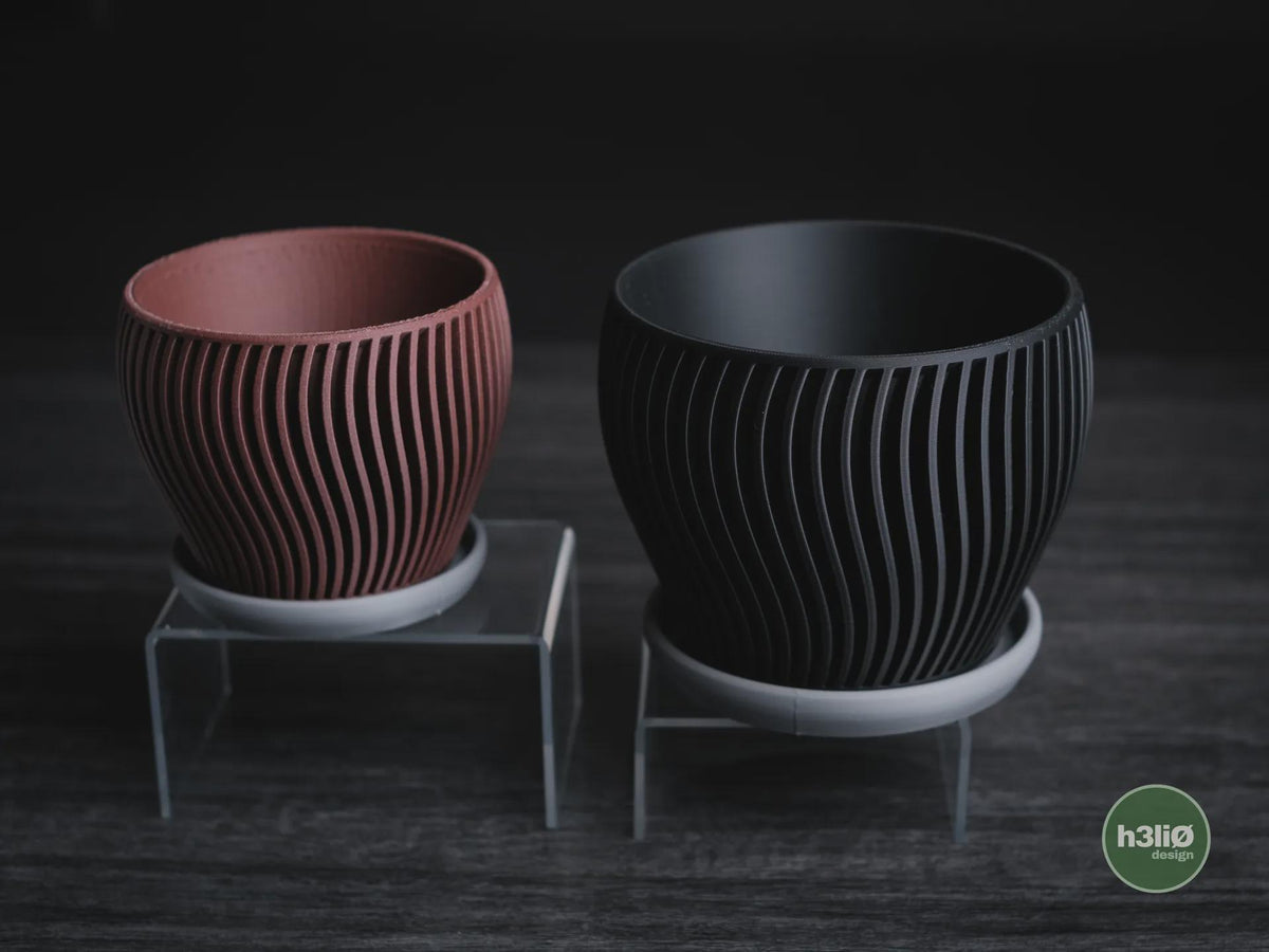 Oblique Geometric Planter, 3D printed in PLA, view 2 of 11