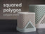 Squared Polygon Planter, 3D printed in PLA