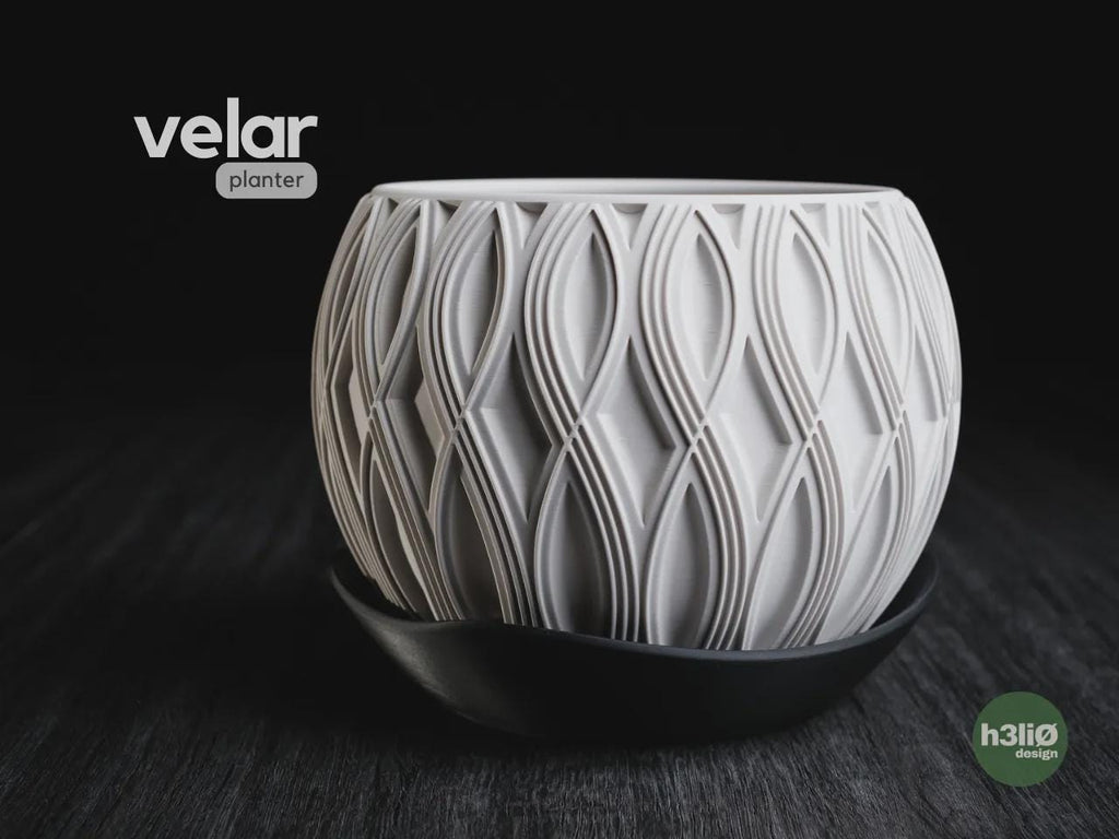 Velar Geometric Planter, 3D printed in PLA