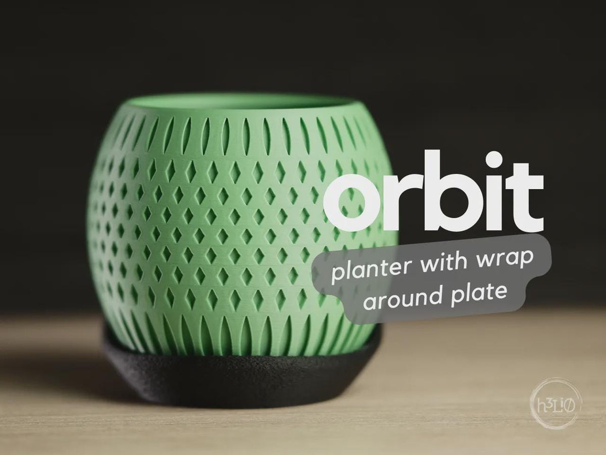 Orbit Geometric Planter, 3D printed in PLA