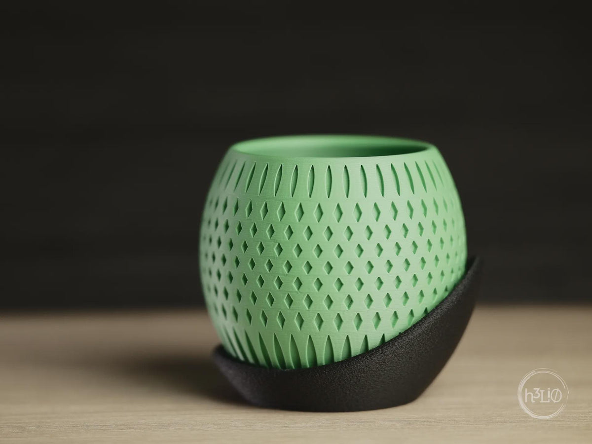 Orbit Geometric Planter, 3D printed in PLA, view 4 of 5