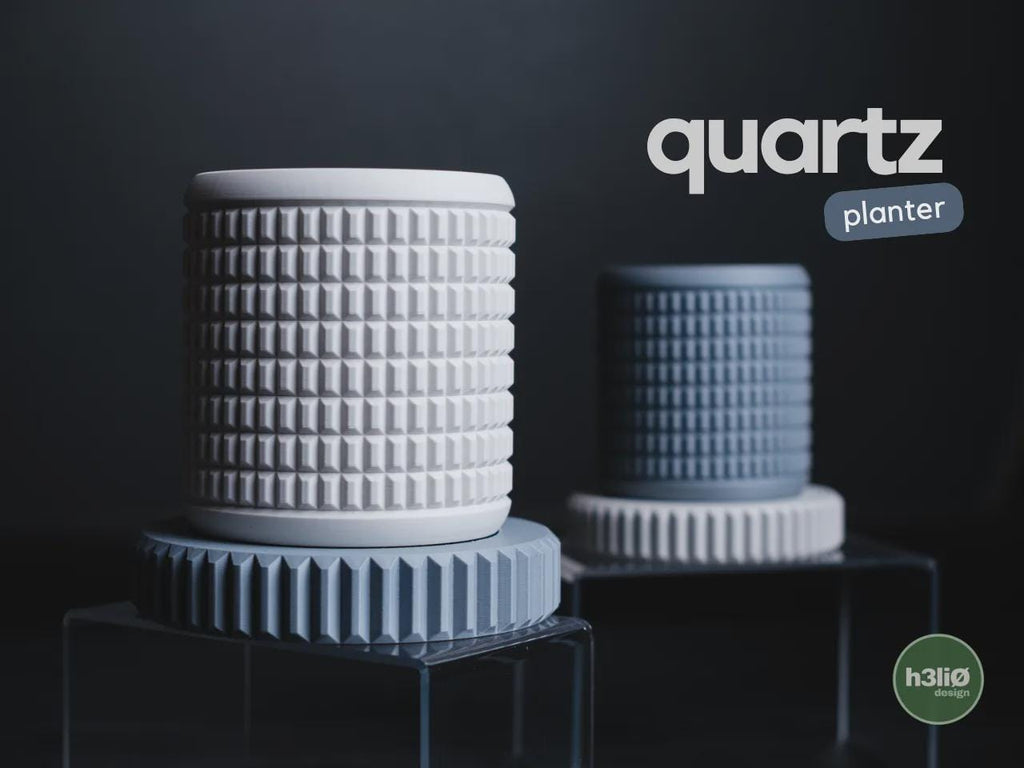 Quartz Geometric Planter, 3D printed in PLA