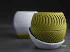 Sliced Geometric Planter, 3D printed in PLA, view 4 of 8