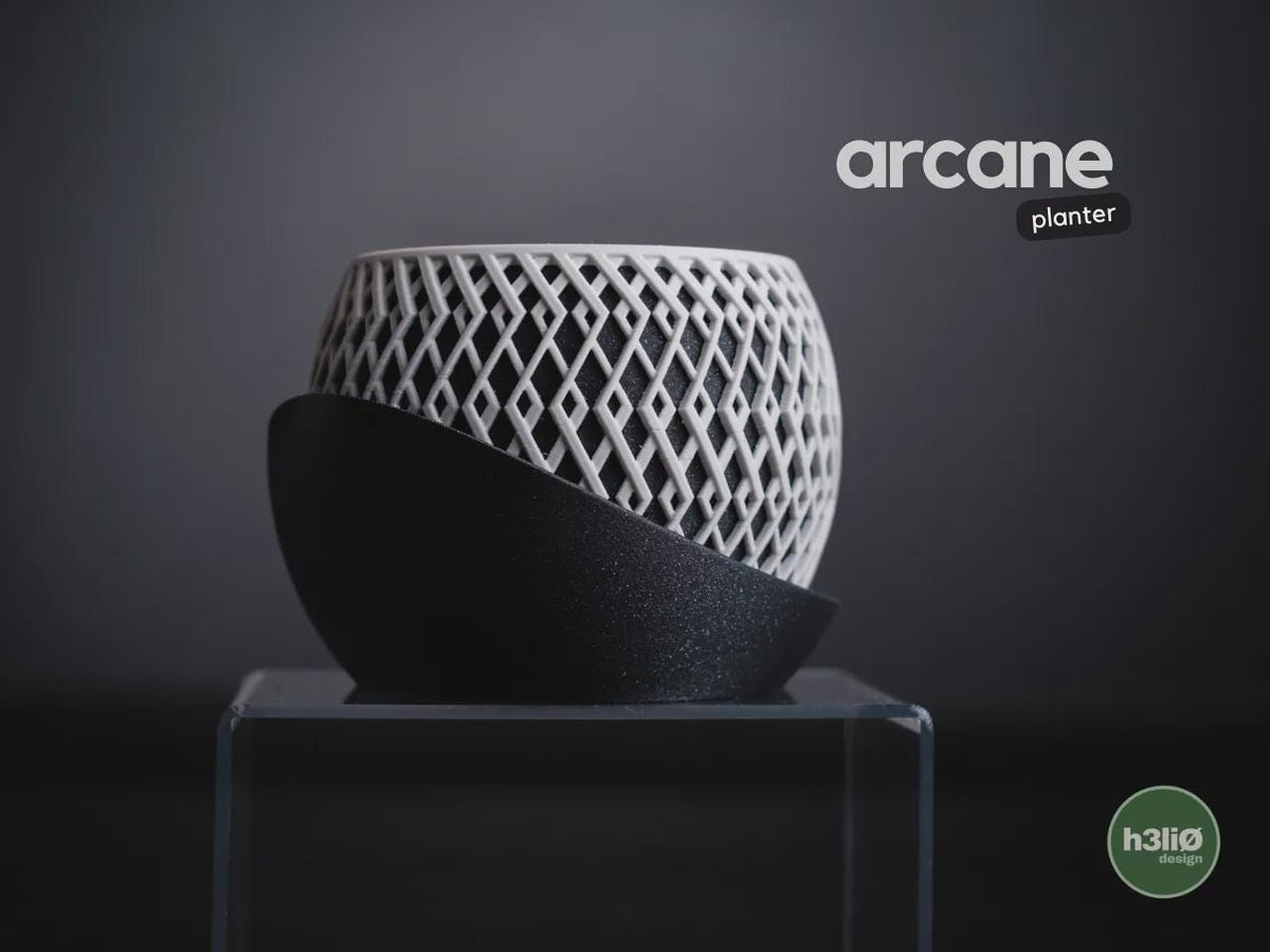 Arcane Geometric Planter, 3D printed in PLA Main image