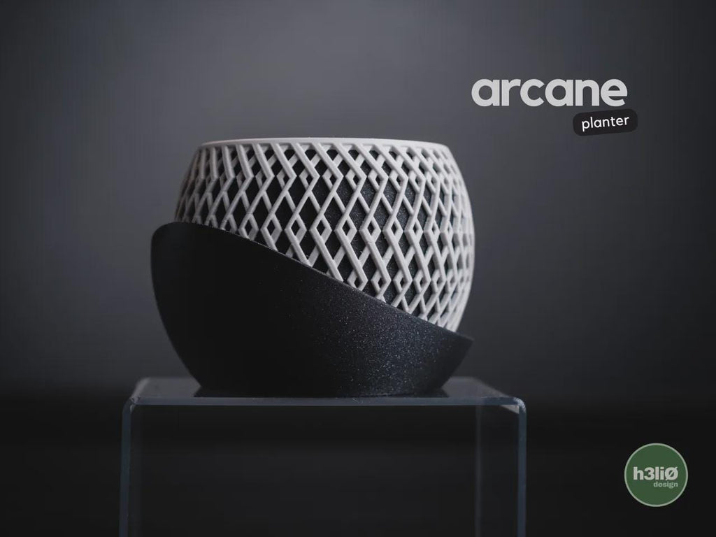 Arcane Geometric Planter, 3D printed in PLA