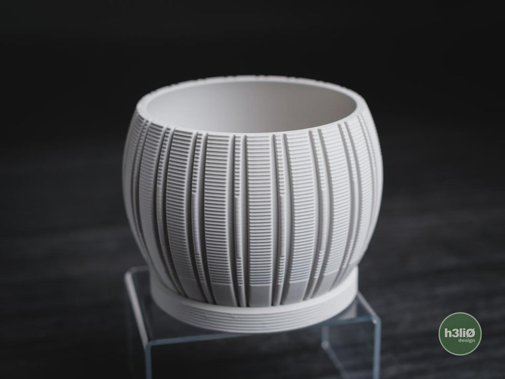 Stratum Geometric Planter, 3D printed in PLA, view 3 of 11