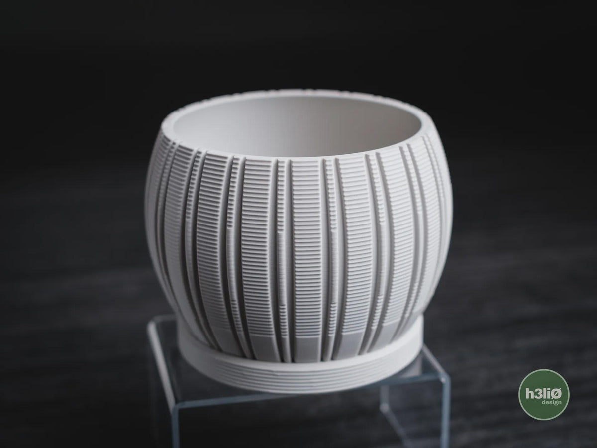 Stratum Geometric Planter, 3D printed in PLA, view 3 of 11