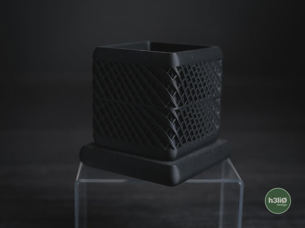 Qube Geometric Planter, 3D printed in PLA, view 6 of 13