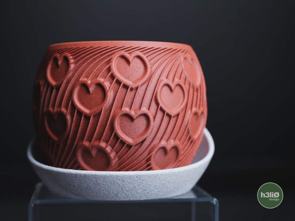 Cuore Heart Planter, 3D printed in PLA, view 9 of 12